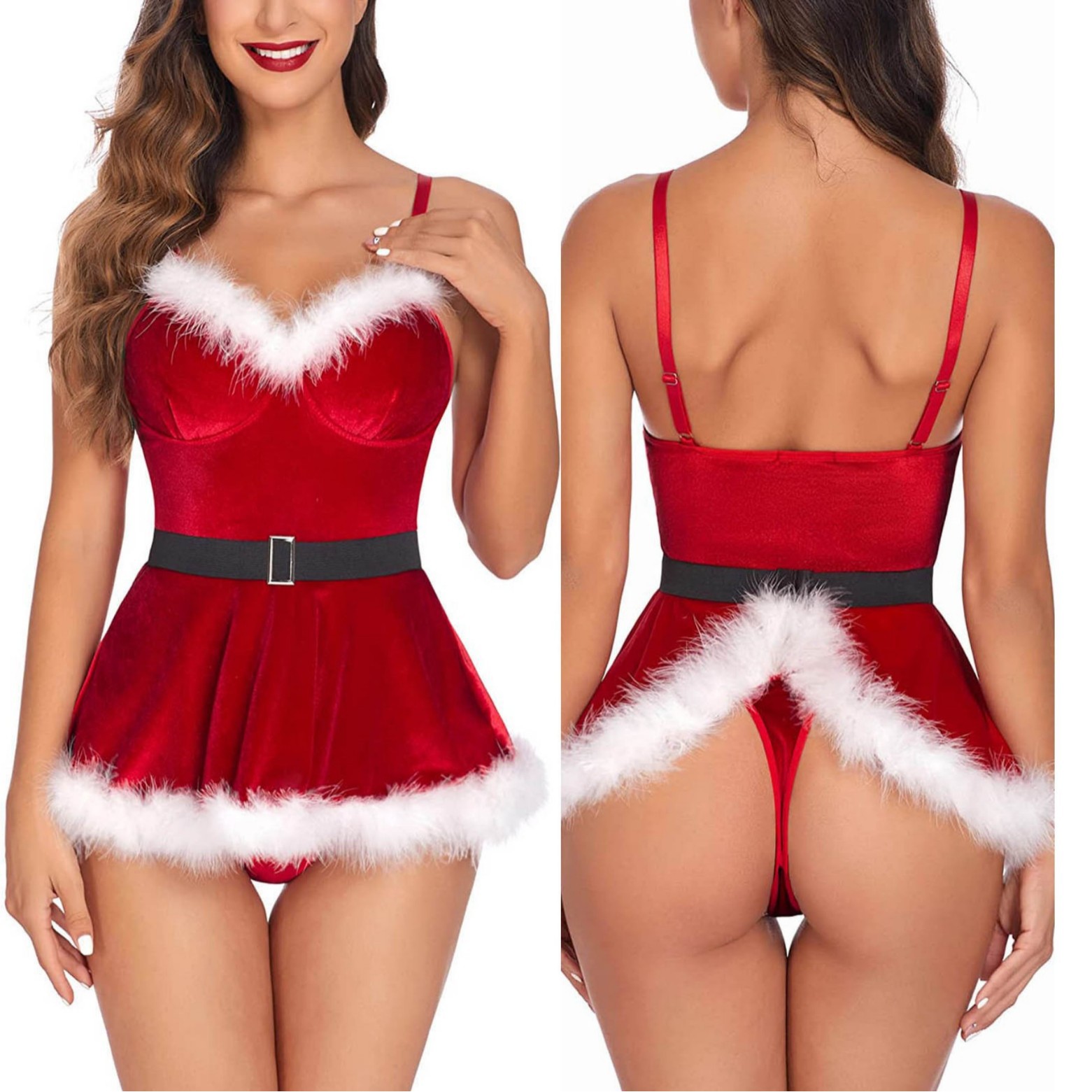 Women's Sexy Nightgown Santa C - Elf Costume Christmas recension och pris