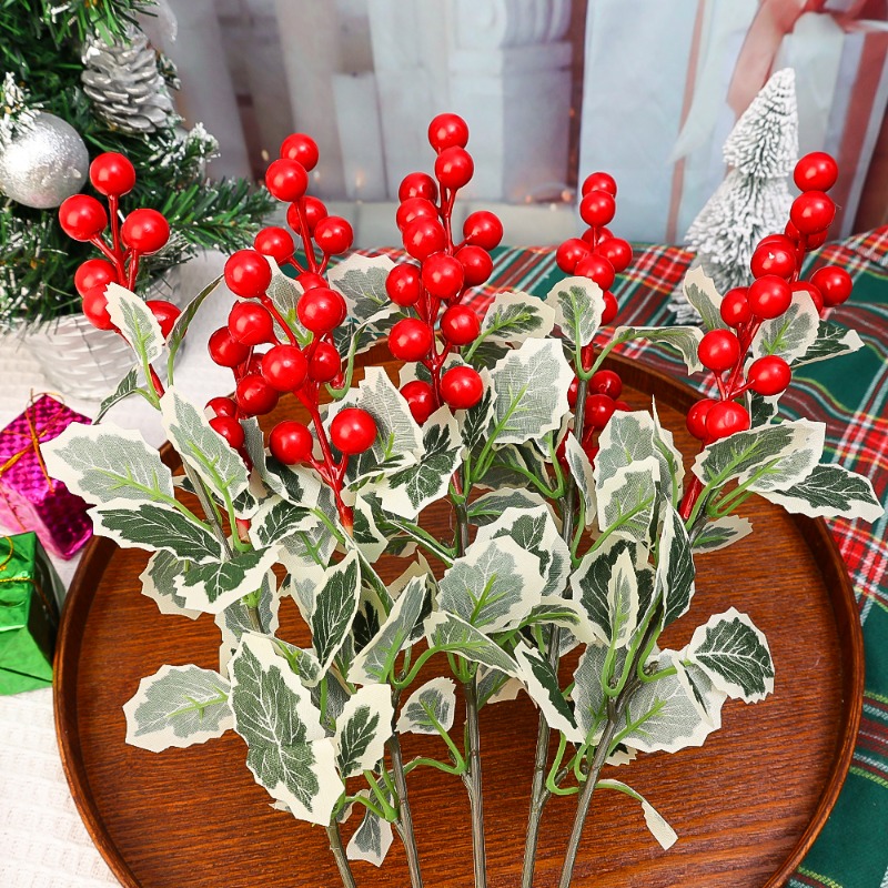 45cm Simulated Red Berry Plant - Christmas Wreath Fake recension och pris