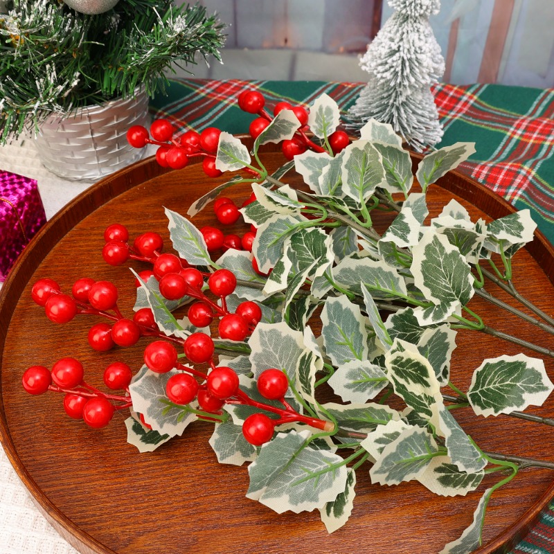 45cm Simulated Red Berry Plant - Christmas Wreath Fake recension och pris