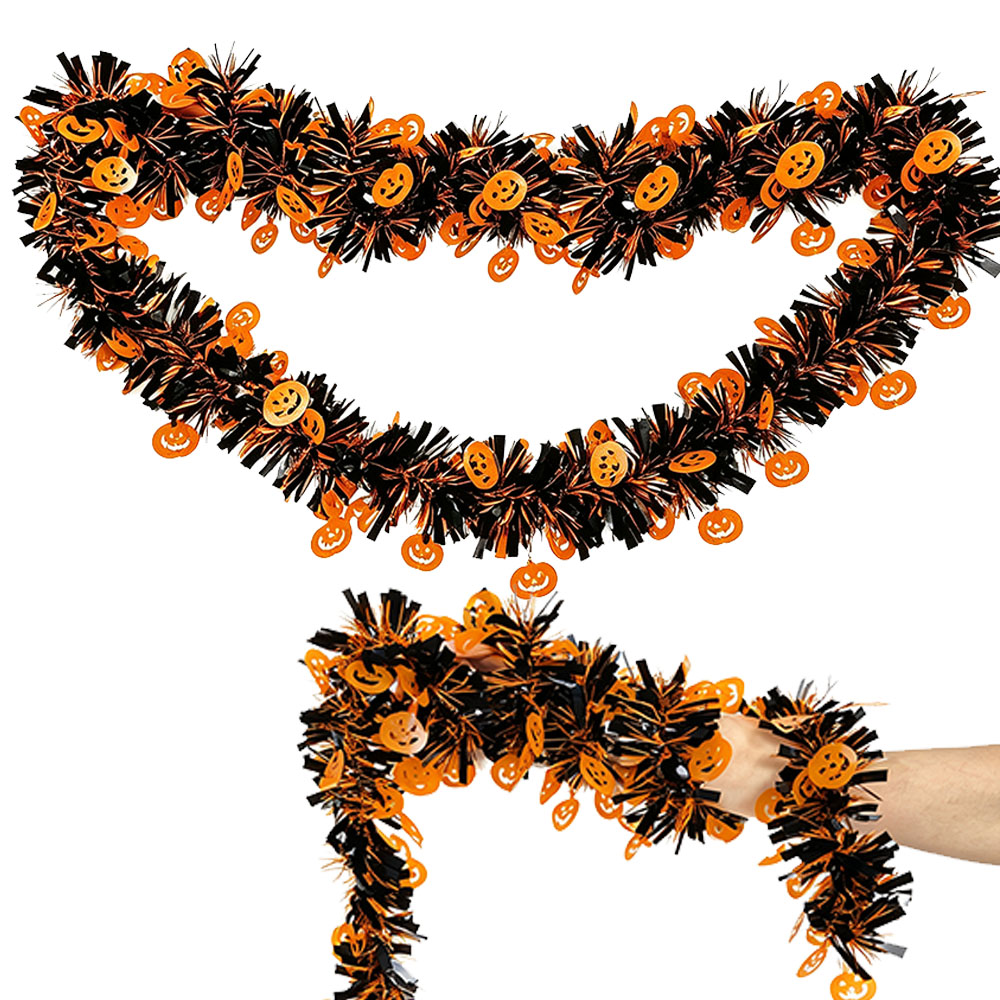 Halloween 2m Tinsel Garlands P - Tinsel Garland Decoration recension och pris