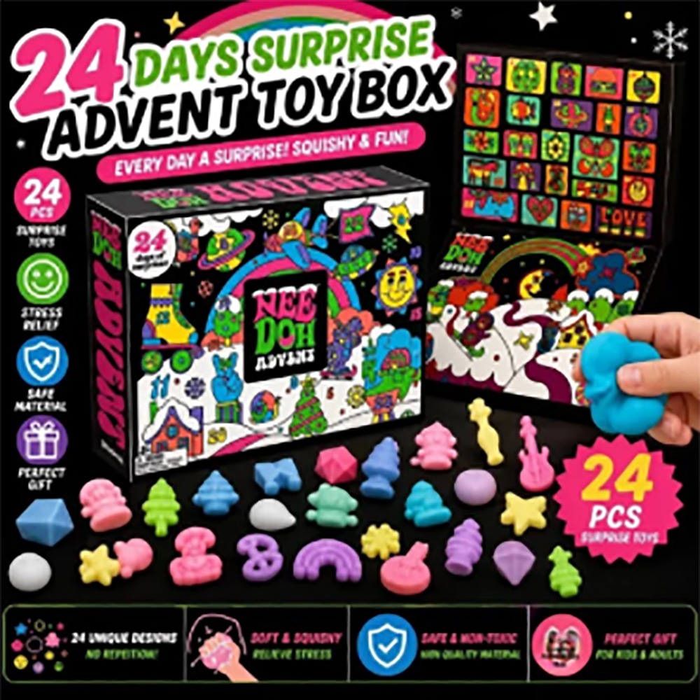 24Pcs Nee‑Doh Squish Fidget Ad - Advent Calendar Gift recension och pris