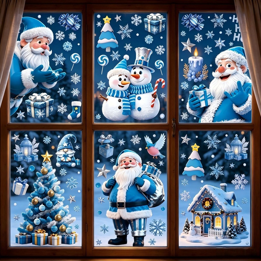 Christmas Window Stickers Wint - Snowflake Window Decal recension och pris