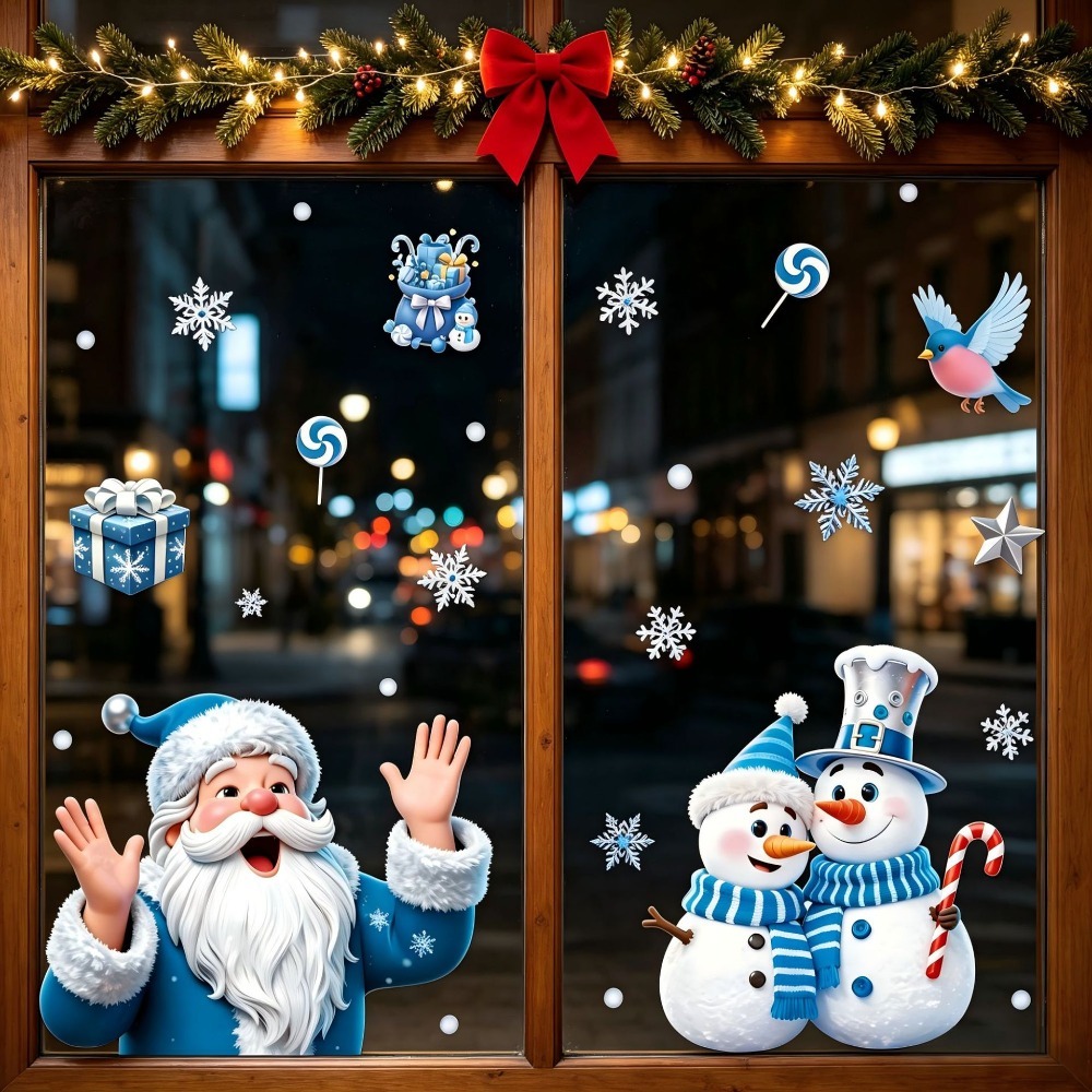 Christmas Window Stickers Wint - Snowflake Window Decal recension och pris