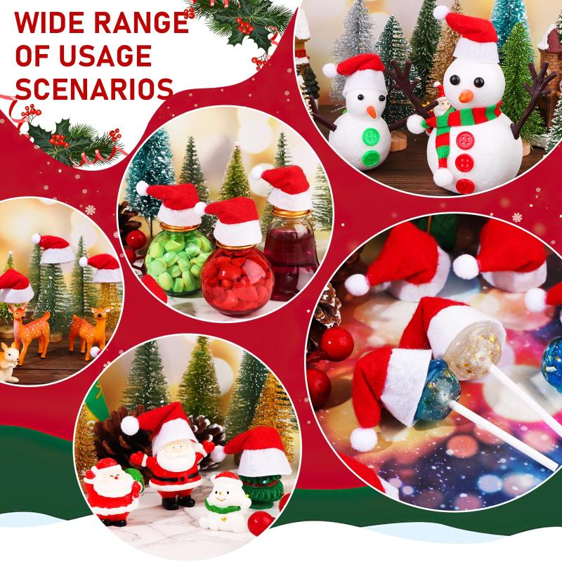 NEW 30 PCS Mini Christmas Sant - Santa Hat Plush recension och pris
