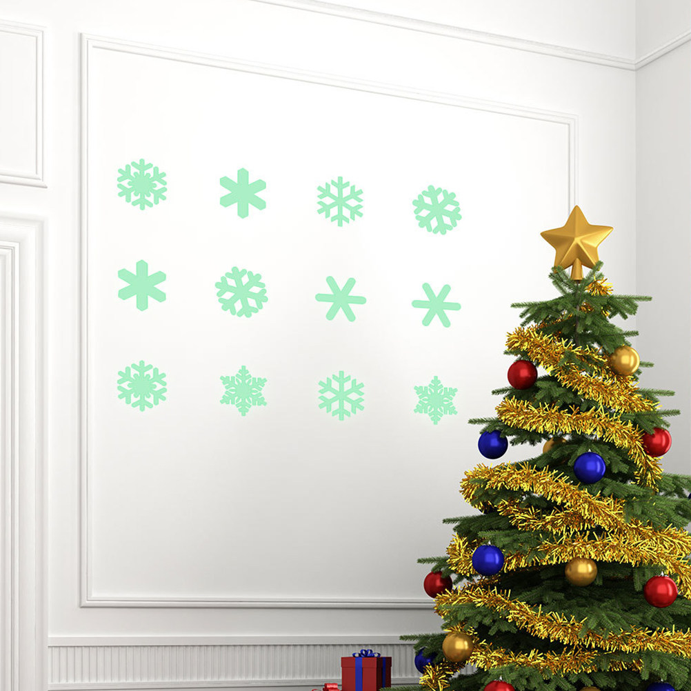 1Set Luminous Snowflake Wall S - Snowflake Window Decal recension och pris