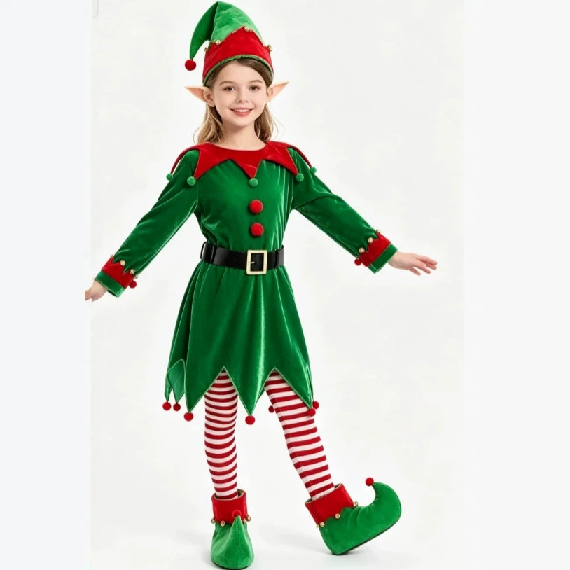 Christmas Boys and Girls Costu - Elf Costume Christmas recension och pris