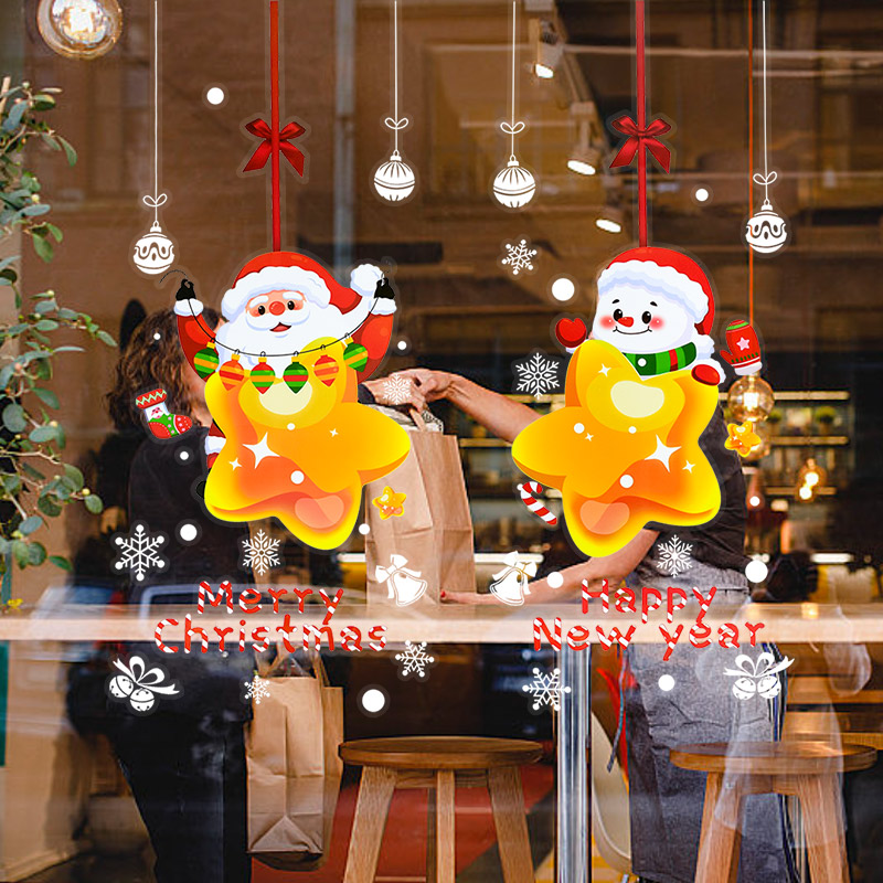 Christmas Santa Claus Window S - Snowflake Window Decal recension och pris