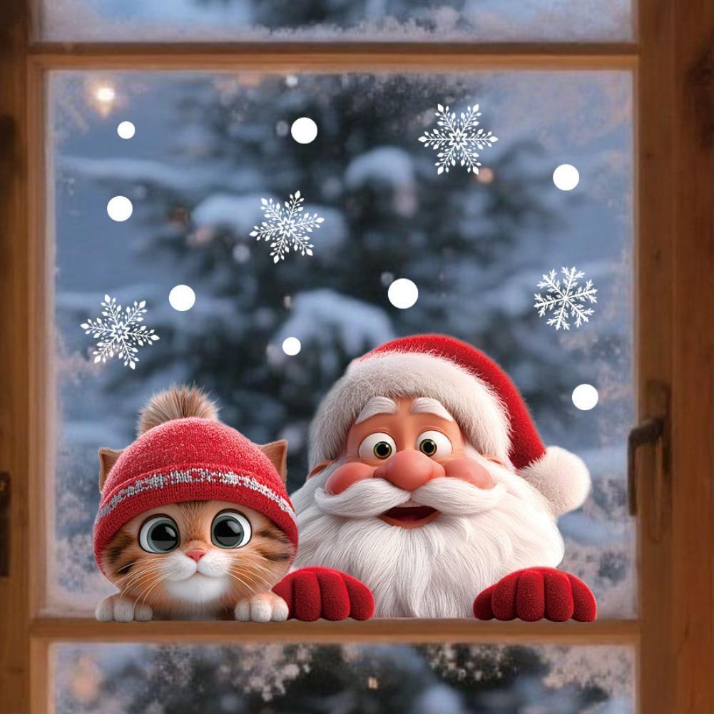 2pcs Christmas Window Clings S - Snowflake Window Decal recension och pris