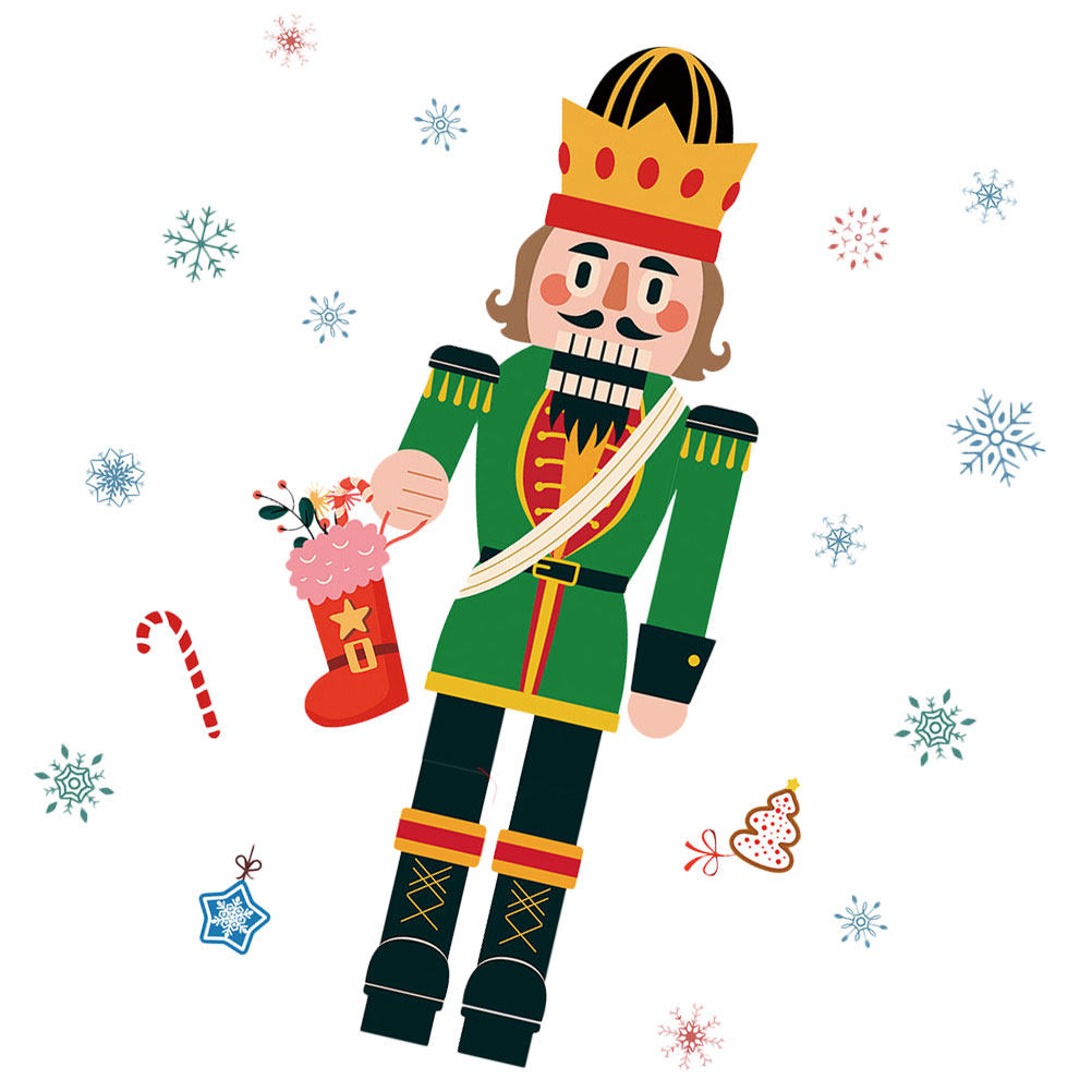 Christmas Nutcracker Snowflake - Snowflake Window Decal recension och pris