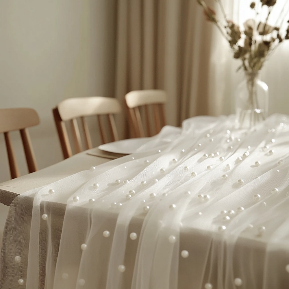 Pearl Chiffon Table Runner 80x - Christmas Table Runner recension och pris