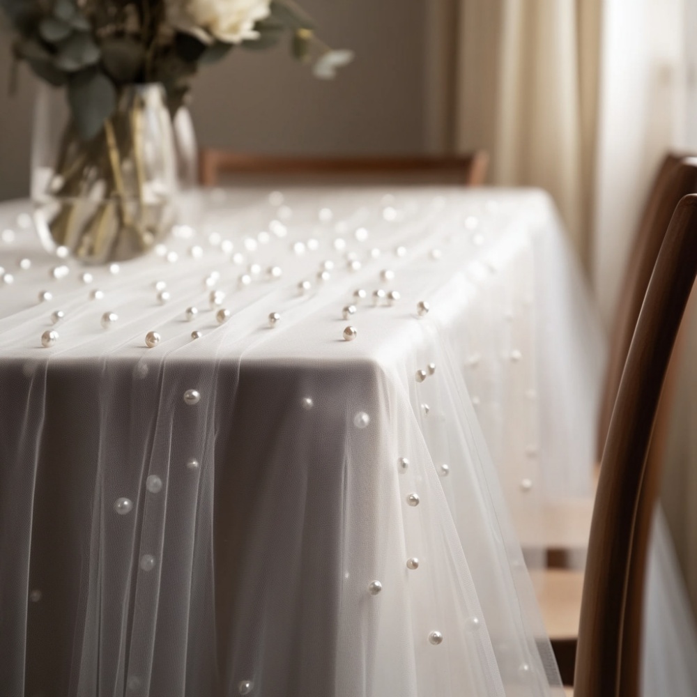 Pearl Chiffon Table Runner 80x - Christmas Table Runner recension och pris