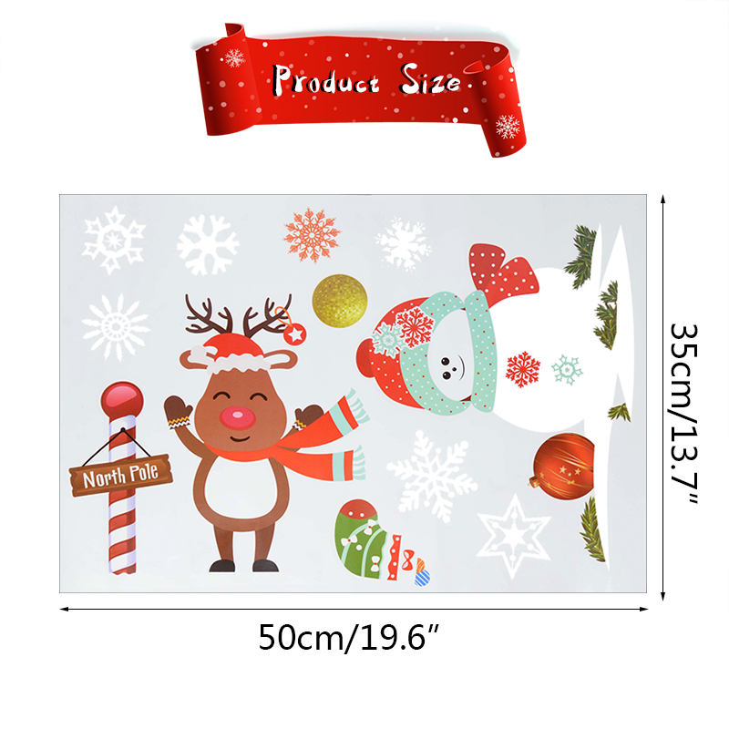 1Set Christmas Window Stickers - Snowflake Window Decal recension och pris